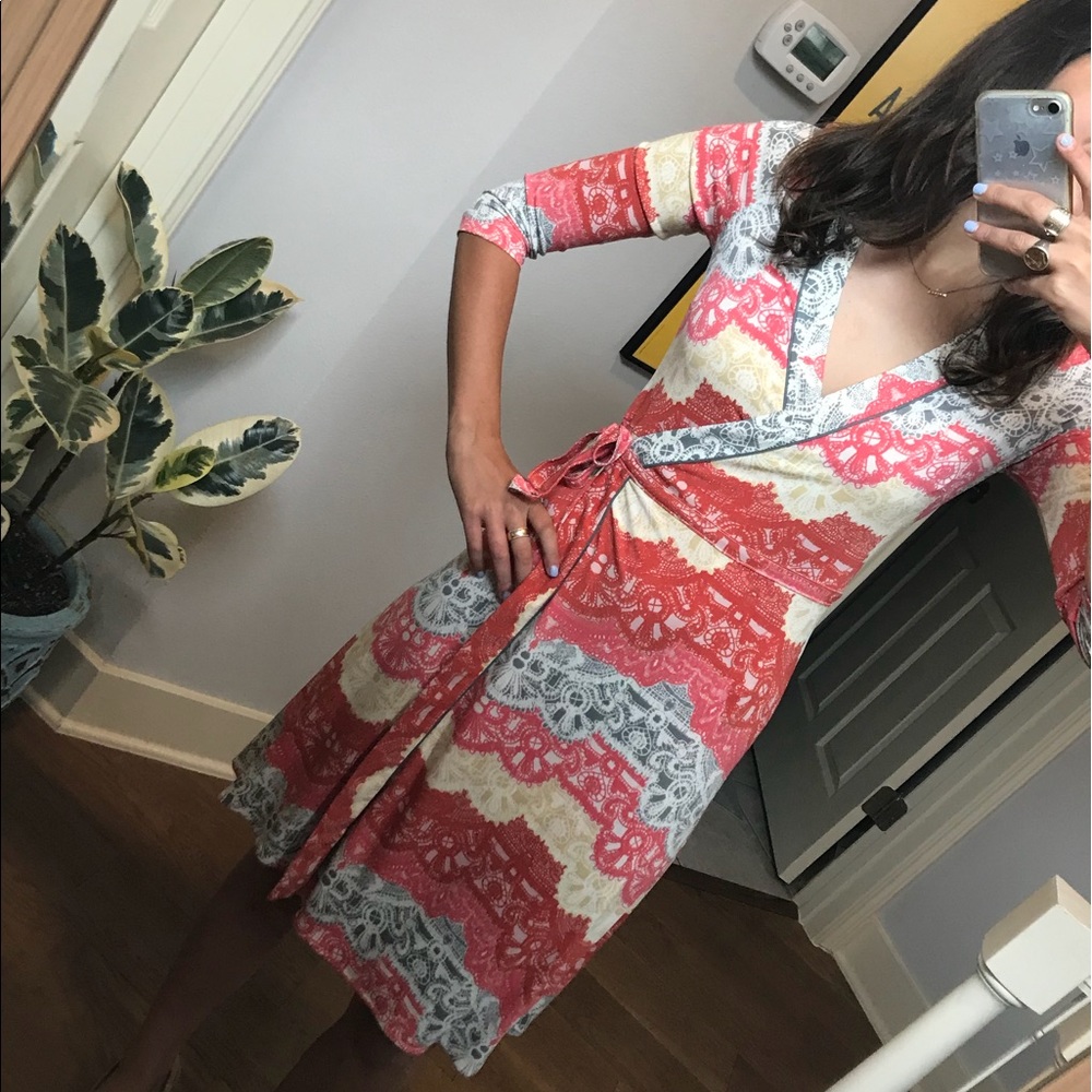 BCBG Multicolor Wrap Dress